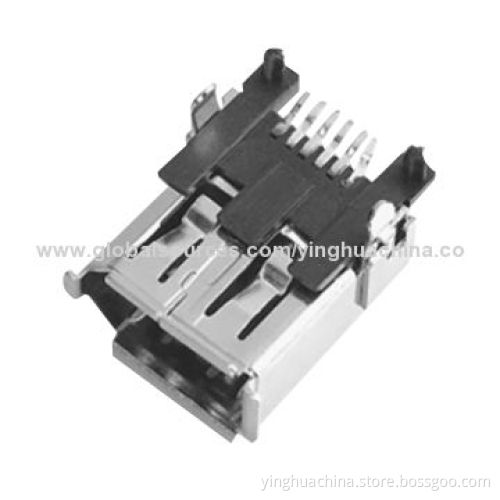 IEEE 1394 Connector, 6 Pins, Female, SMT Type, 1394-6F-02